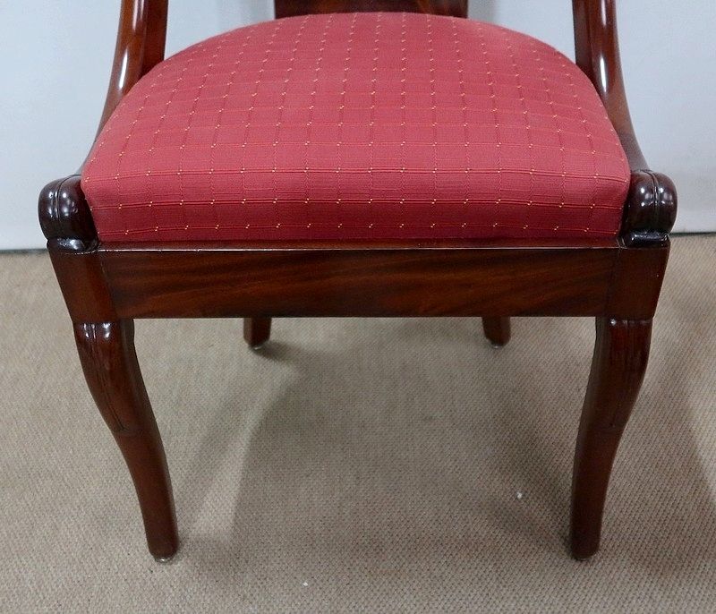 photo vinterior Four Mahogany Chairs, Restoration Period  1st Part Of The 19th Century