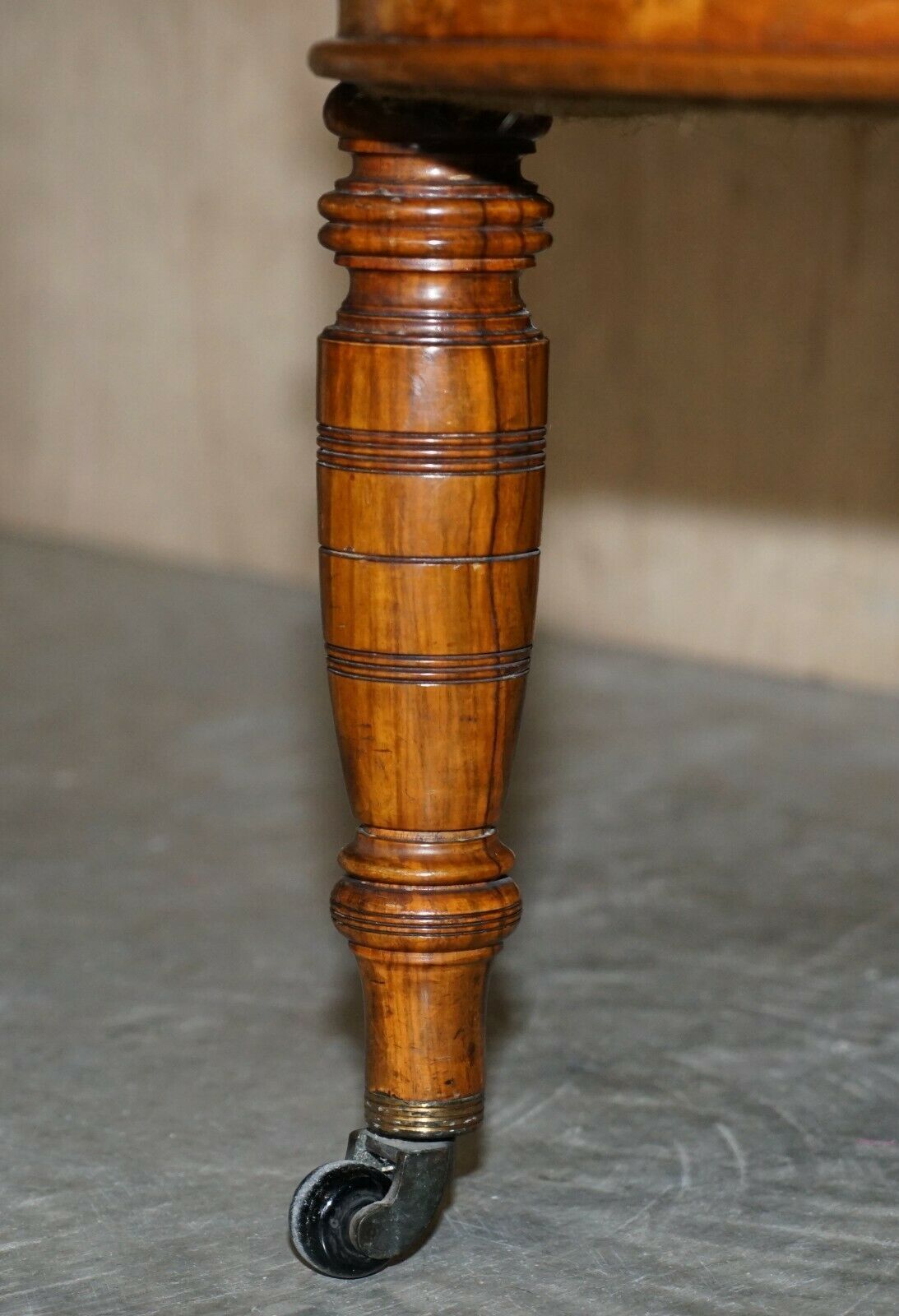 photo furniture Antique Circa 1860 Victorian Burr Walnut Armchair Royal Coat Of Arms Armorial