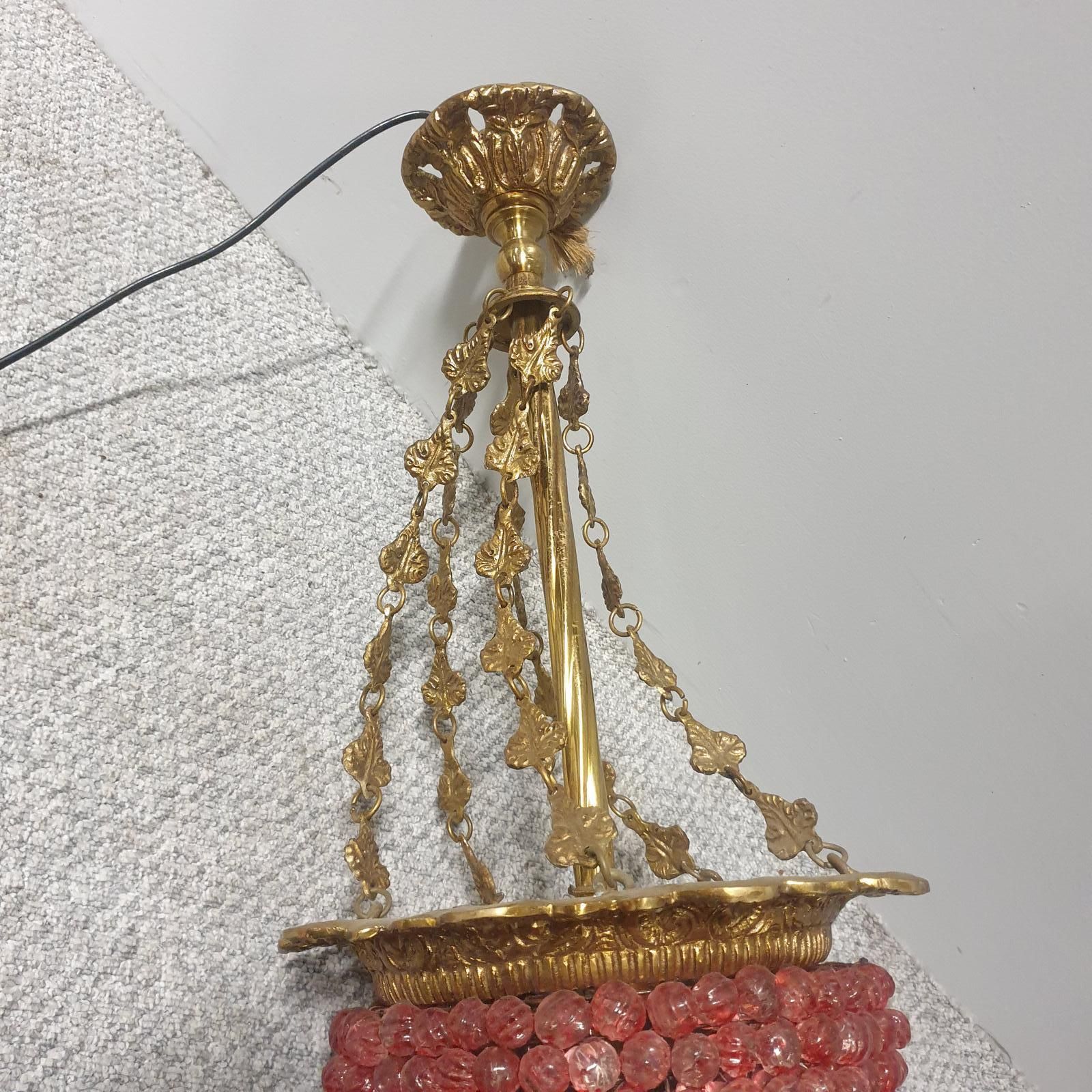 Fabulous Gilt Brass Lantern Chandalier photo Lighting