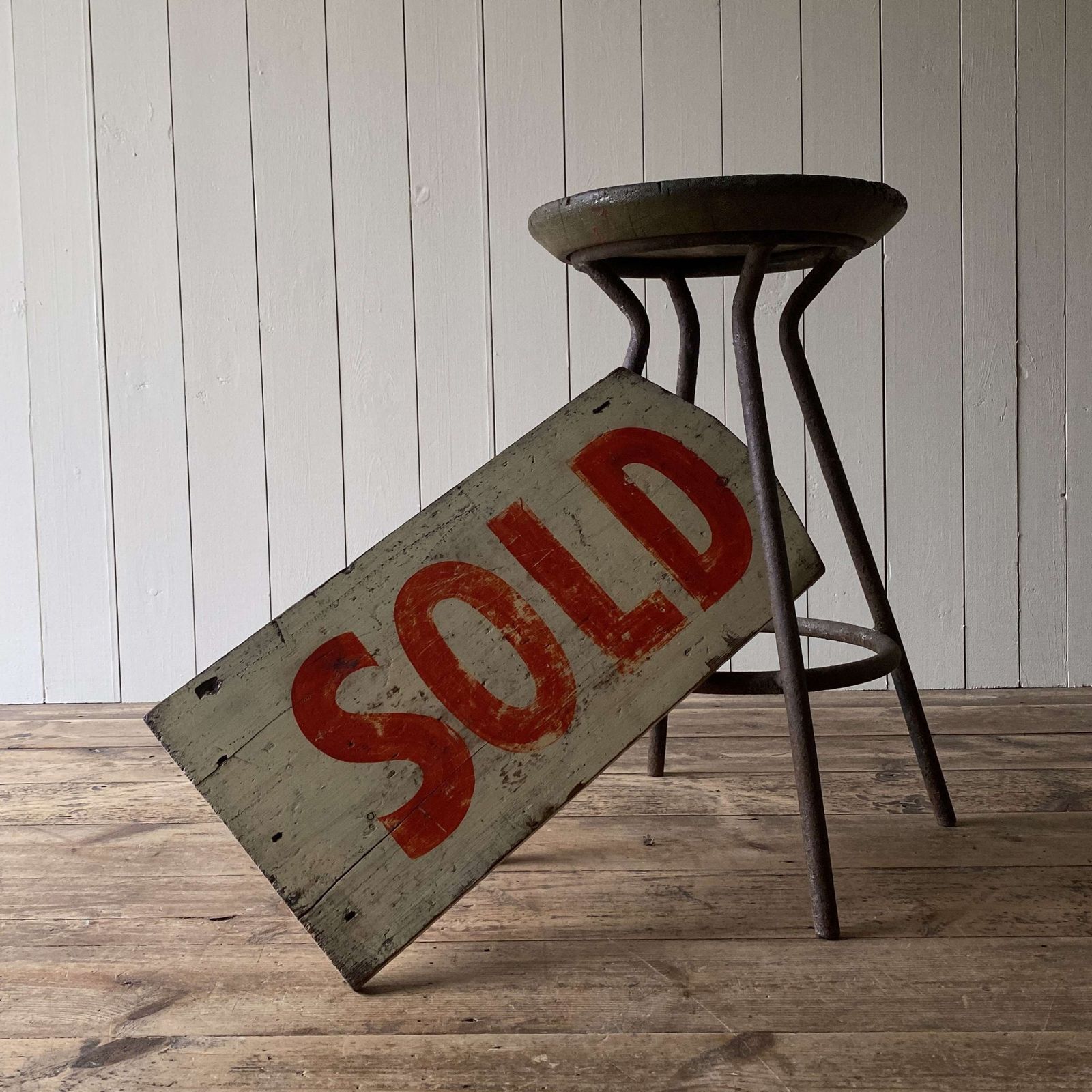Vintage Wooden Sold Sign photo 105.0