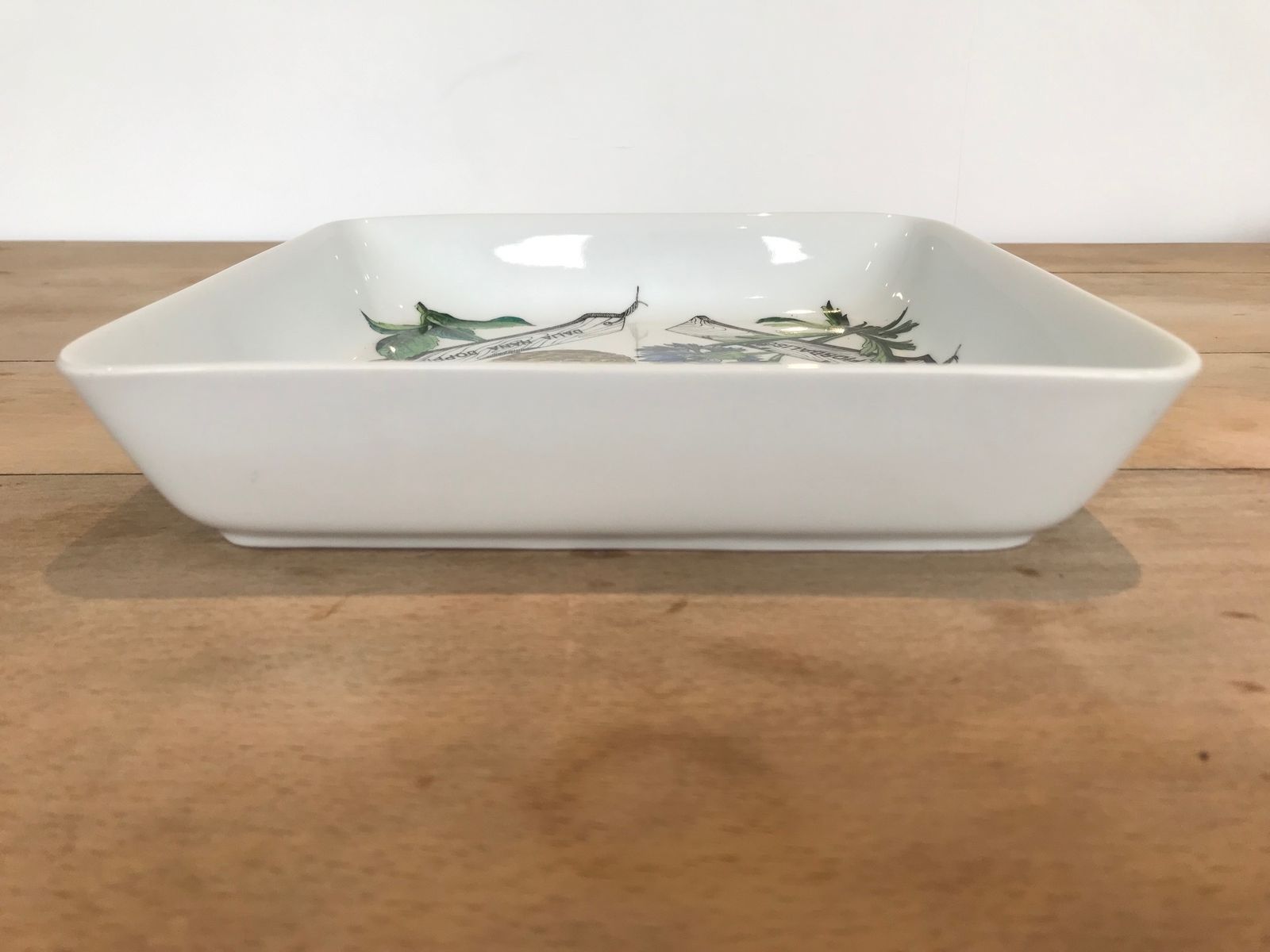 Super Rare Mid Century Modern Piero Fornasetti Botanica Pratica Porcelain Square Serving Bowl Or Dish photo vintage
