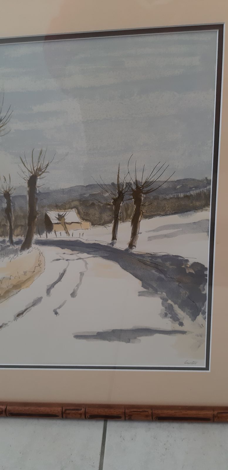 Original Lithograph Signed By P. Courtois photo vinterior