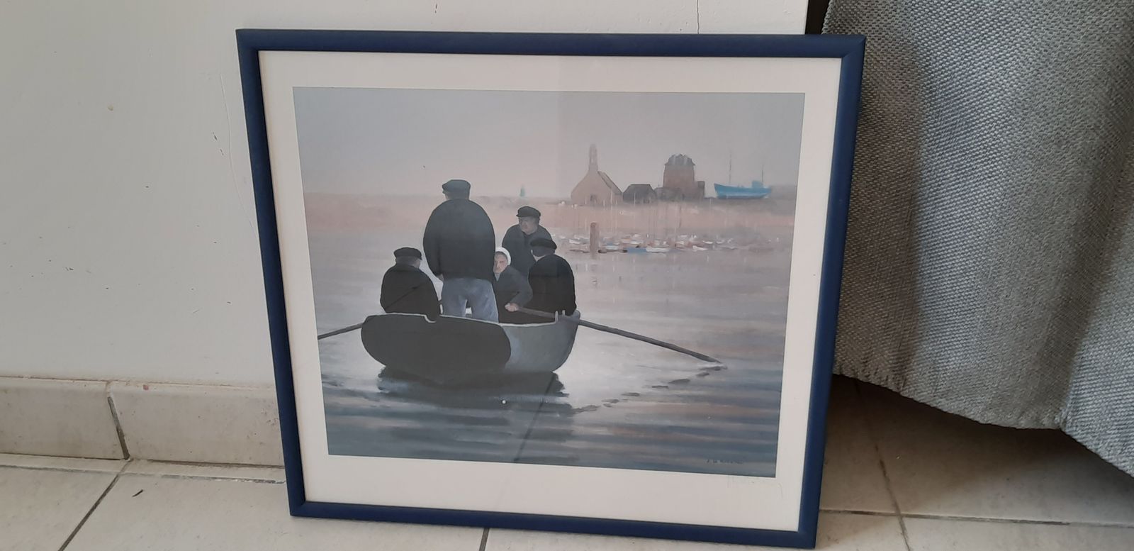 Original Lithograph By Jean Le Rohellec Scene Of Life In Brittany,