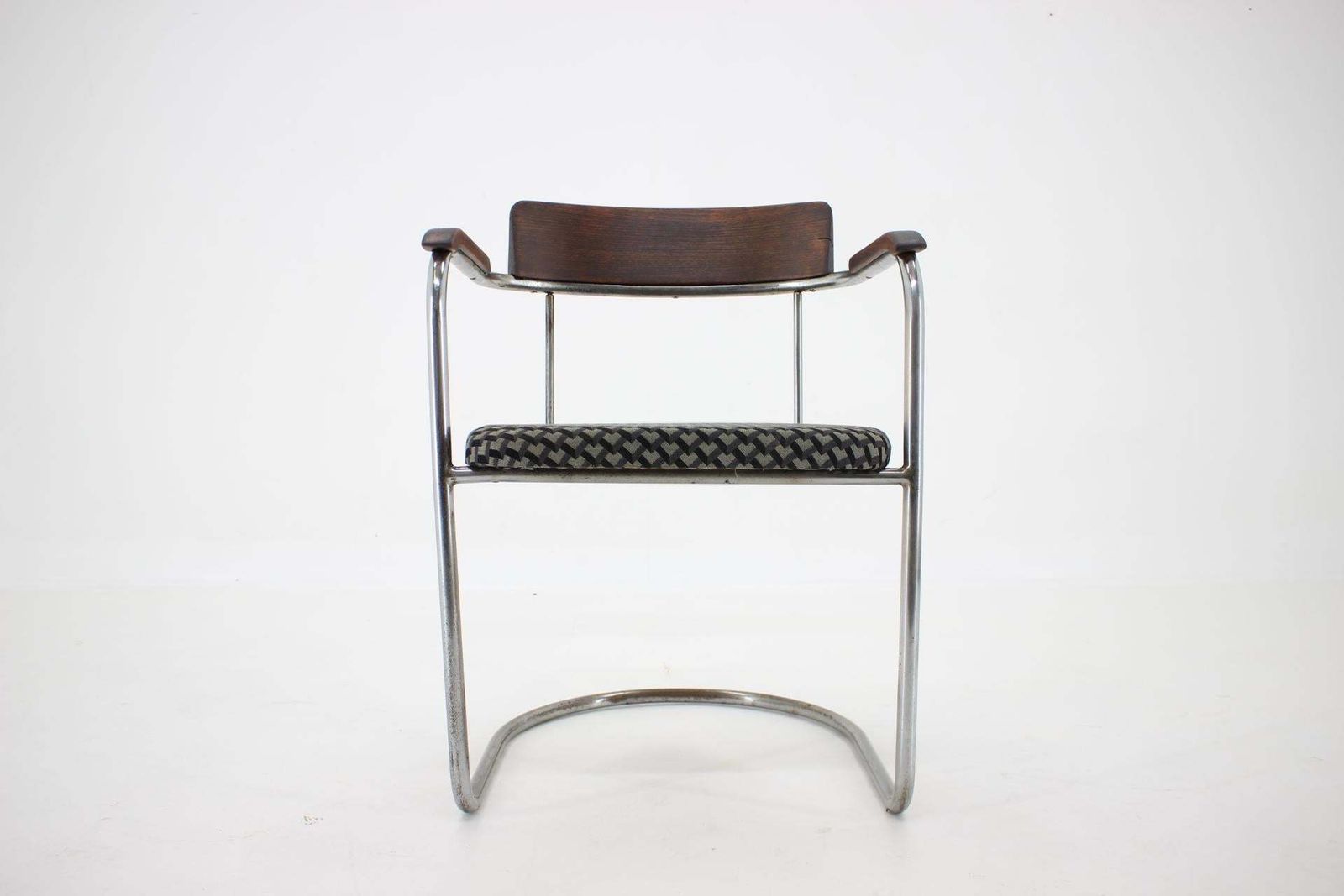 Bauhaus Tubular Steel Chrome Desk Chair 1930s / Czechoslovakia photo furniture