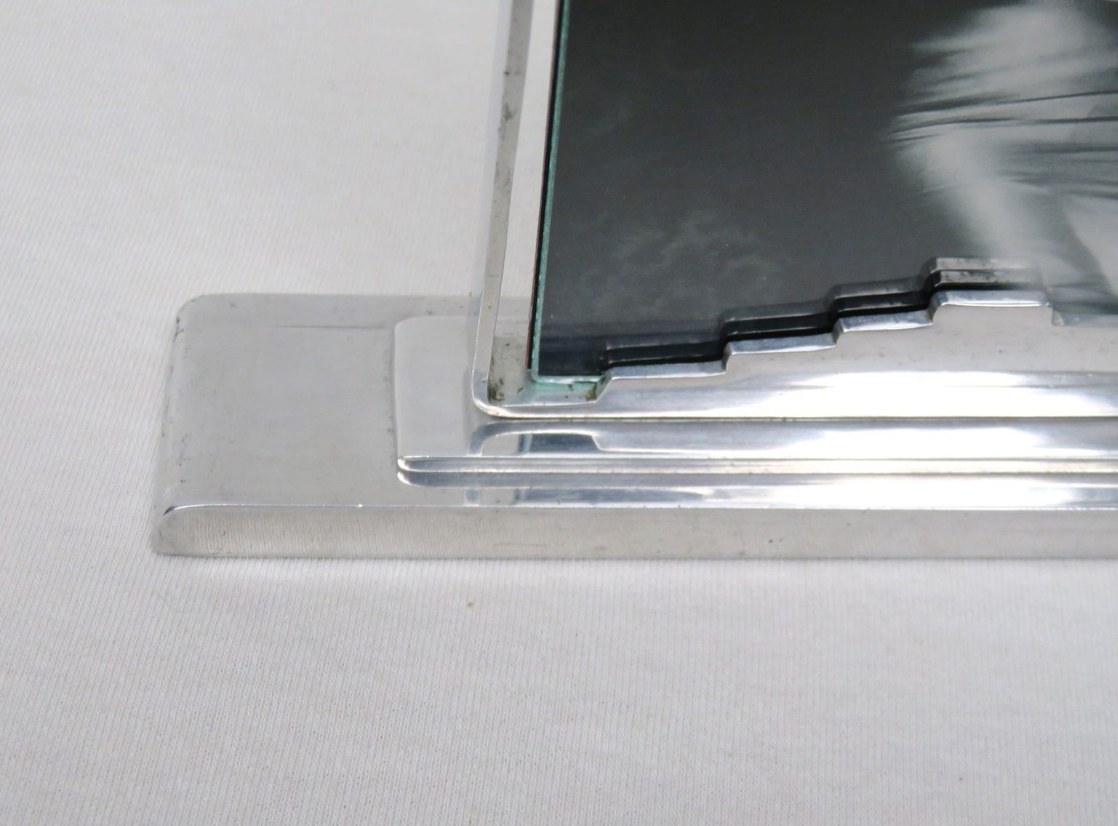 French Art Deco Skyscraper Picture Frame In Polished Aluminum photo buy