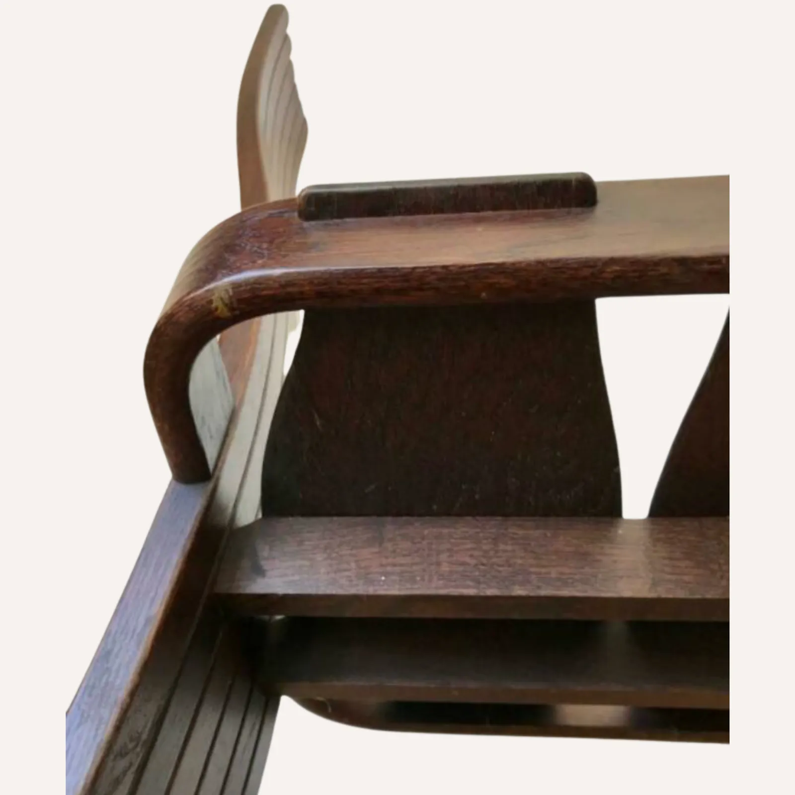 Steam Bent Arts And Crafts Oak Organic Shaped Revival Chair, 1960s   1970s photo furniture