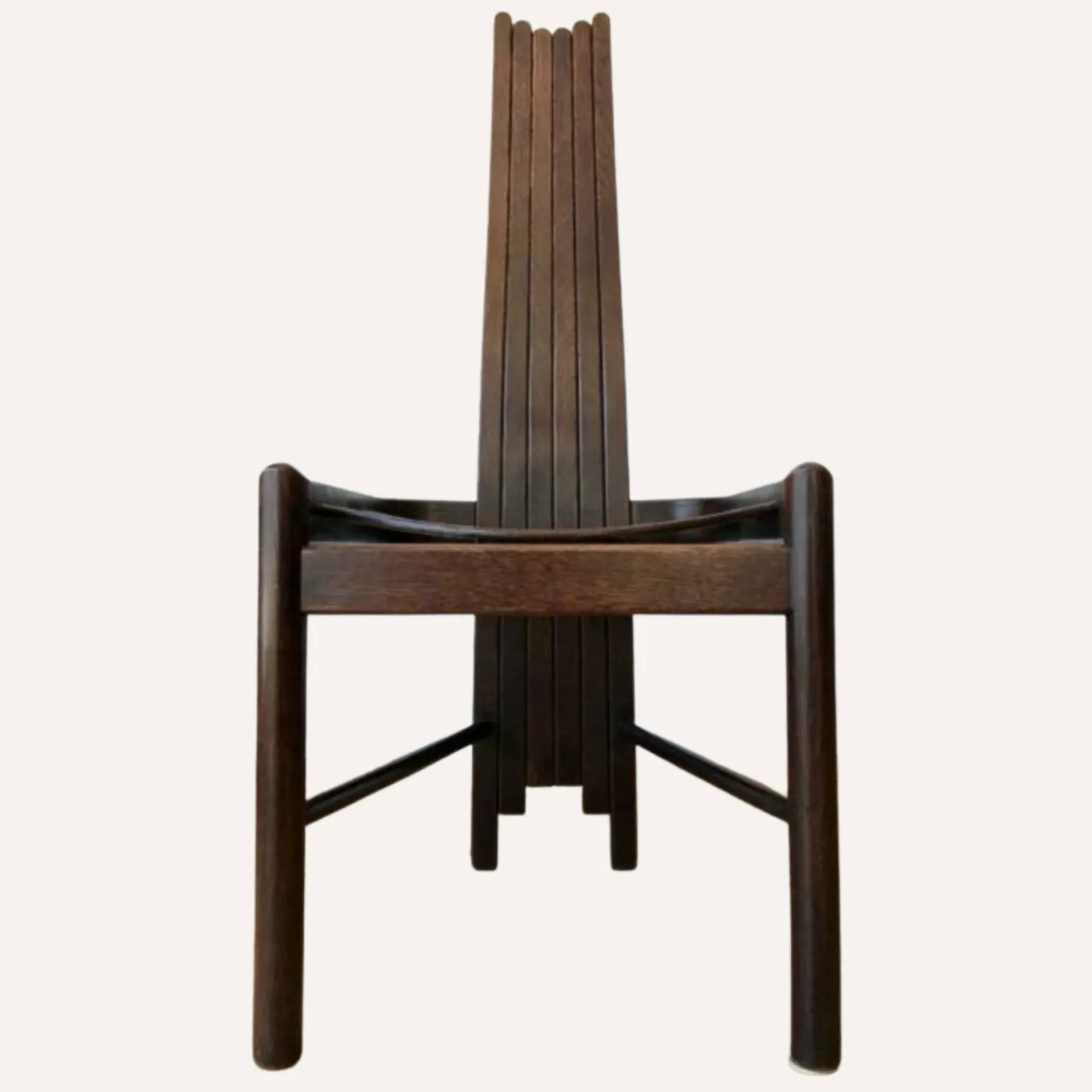 Steam Bent Arts And Crafts Oak Organic Shaped Revival Chair, 1960s   1970s photo vinterior