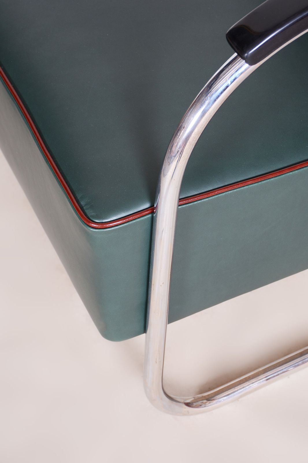 photo for sale Pair Of Blue Bauhaus Armchairs Made By Mucke Melder In 1930s Czechia.