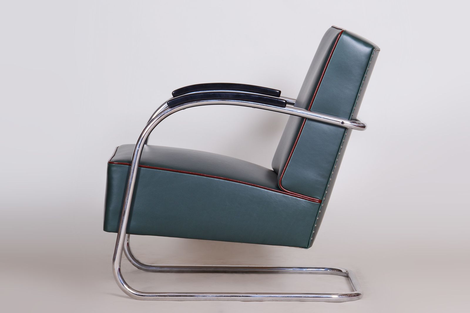 2550.0 Pair Of Blue Bauhaus Armchairs Made By Mucke Melder In 1930s Czechia. photo