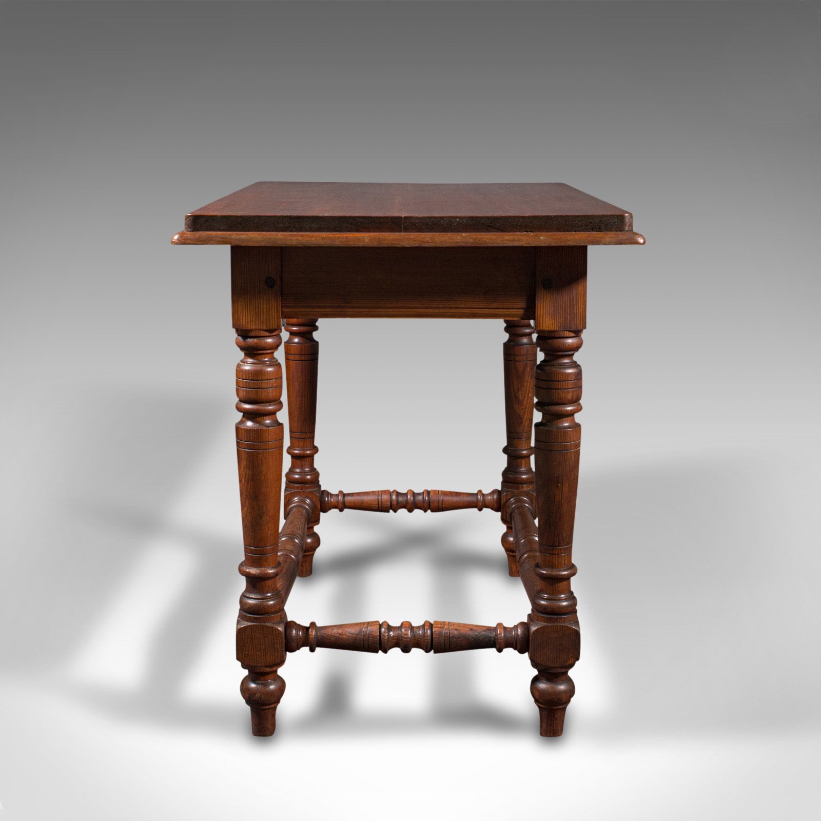 Antique Table, English, Pine, Ecclesiastical, Side, C.1880 photo Furniture