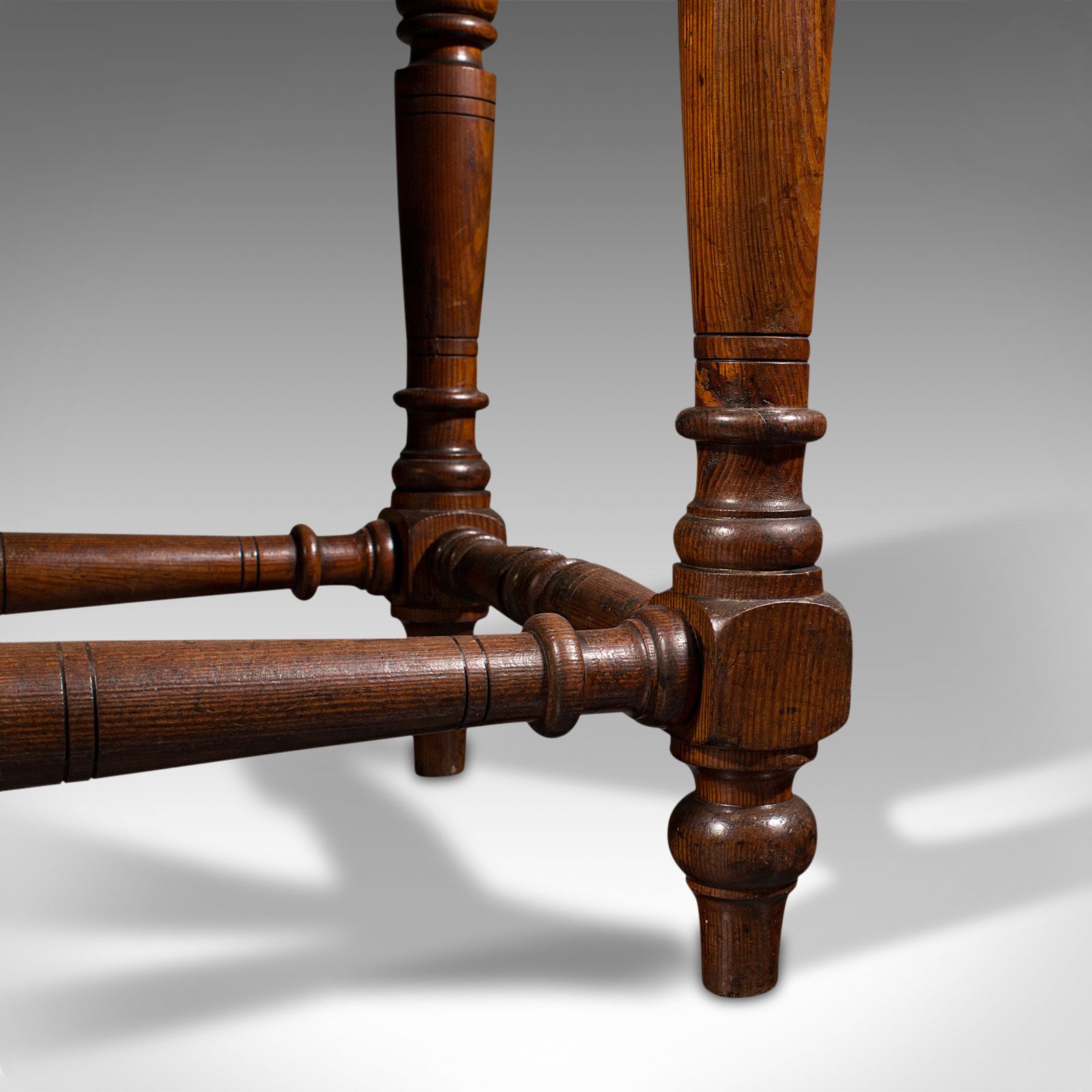 Furniture Antique Table, English, Pine, Ecclesiastical, Side, C.1880 photo