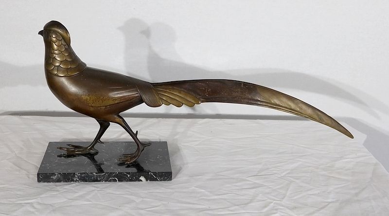 photo vinterior Sculpture "The Pheasant" By Lorino, Art Deco