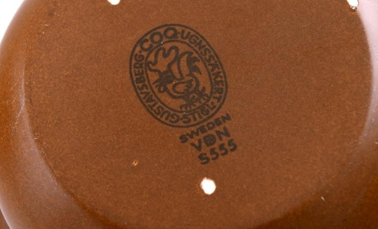 Stig Lindberg For Gustavsberg, Four Coq Bowls / Dishes In Glazed Stoneware photo vinterior