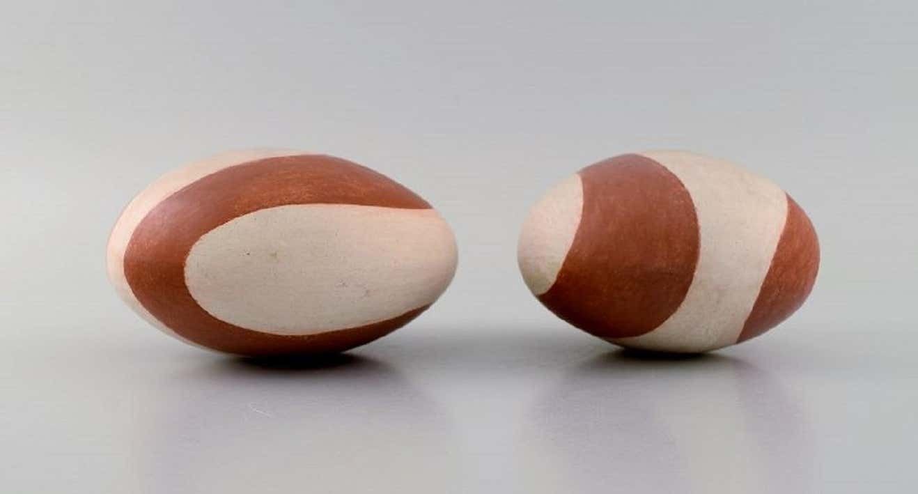 European Studio Ceramicist, Two Rattle Instruments In Glazed Stoneware photo furniture