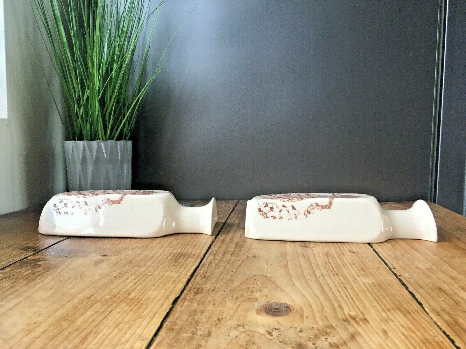 Pair Of Kingston Pottery Peacock Wall Plaque Pocket Vase Urns Aesthetic Movement photo vinterior