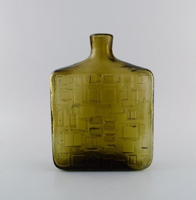 Italian Glass Art, Vase In Mouth Blown Art Glass With A Pattern Of Squares photo furniture
