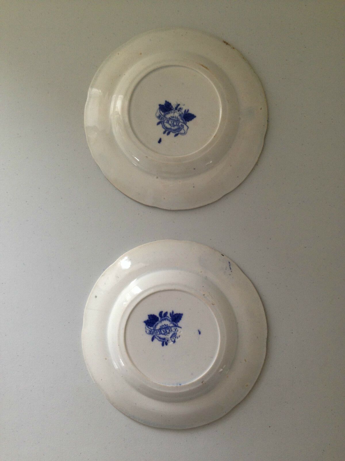 Rare Pair Of Small C1834 59 Podmore Walker & Co Pre Wedgwood Wild Rose Plates Pw photo Home Decor