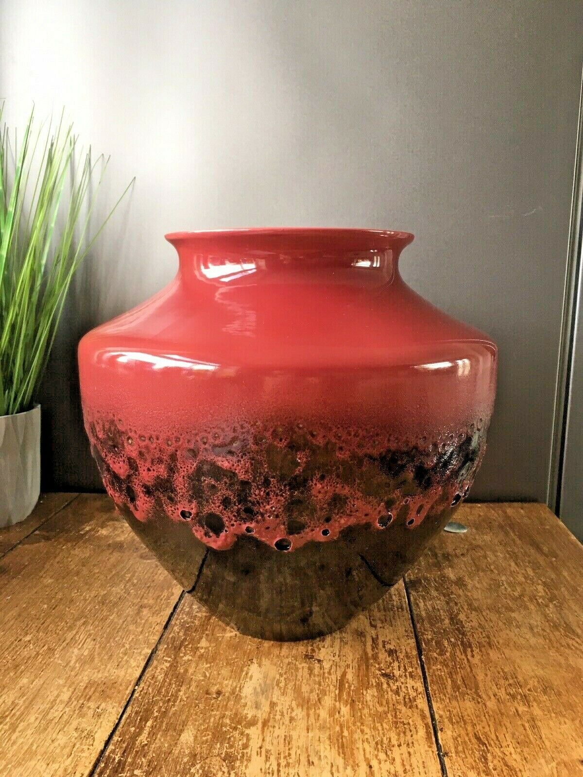 Large Royale Stratford Alchemy Reflective Art Fat Lava Planter Vase Jardiniere photo Home Decor