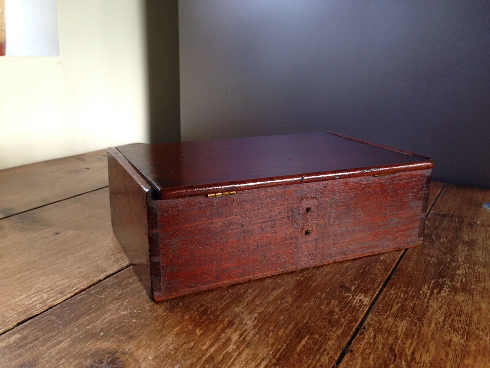 Rare Antique Victorian Wooden Cigar Box Gilded 2d 3d Shop Counter Display Waiter photo vintage