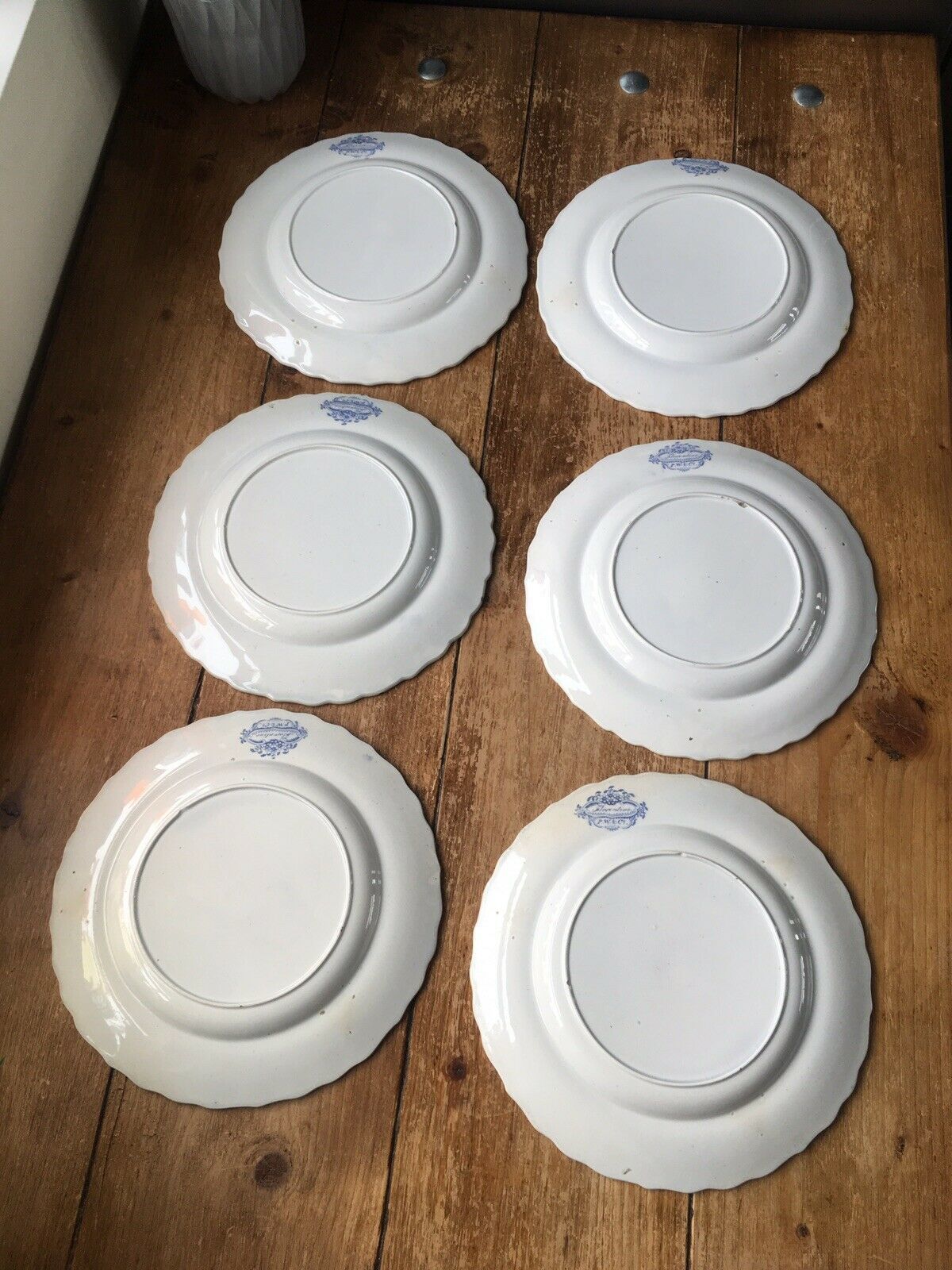 Home Decor V.Rare Set Of 6 C1834 59 Podmore Walker & Co Pre Wedgwood Florentine Plates Pw photo