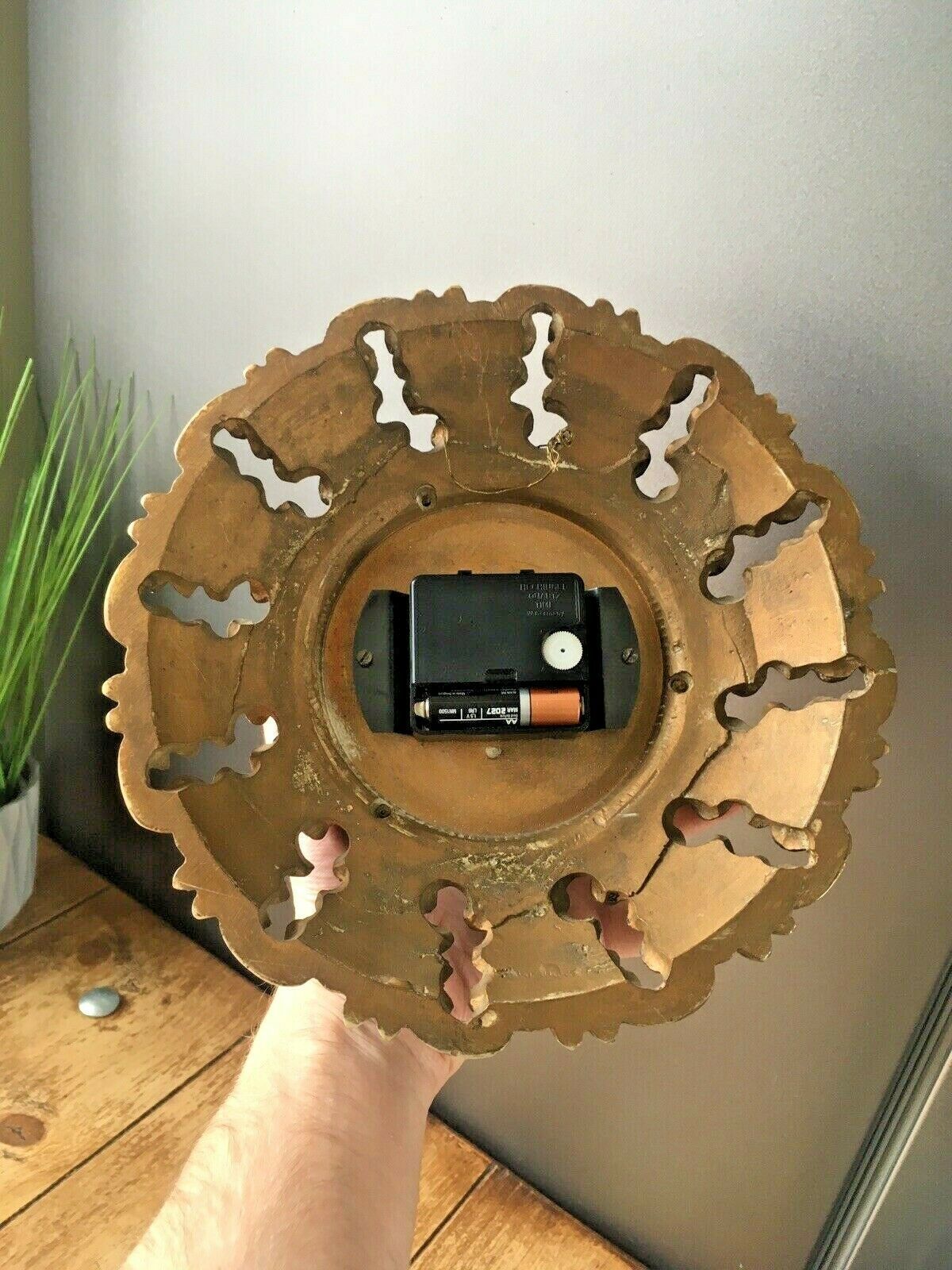 Mid Century Smiths Rococo Style Ornate Convex Battery Wall Clock 50's 60's 70's photo Home Decor