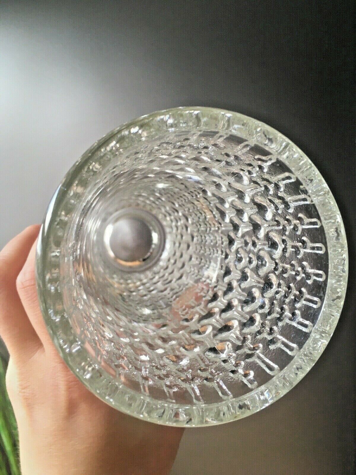 photo for sale 9" Mid Century 70's Czech Sklo Union Candle Wax Glass Vase Hermanova Hut Peceny