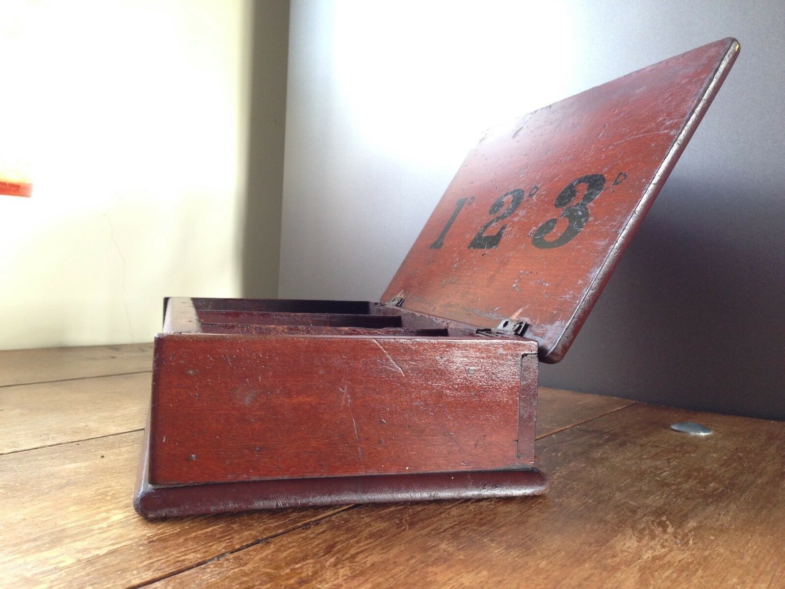 Rare Antique Victorian Glass Front Wooden Cigar Box Shop Counter Display Waiter photo furniture