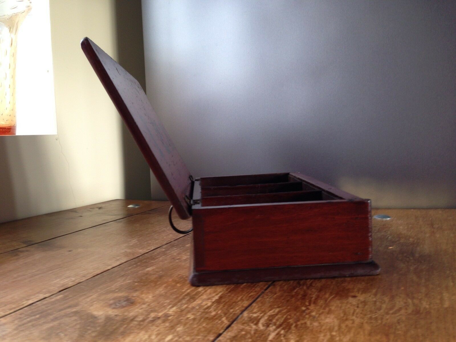 Rare Antique Victorian Glass Front Wooden Cigar Box Shop Counter Display Waiter photo 395.0