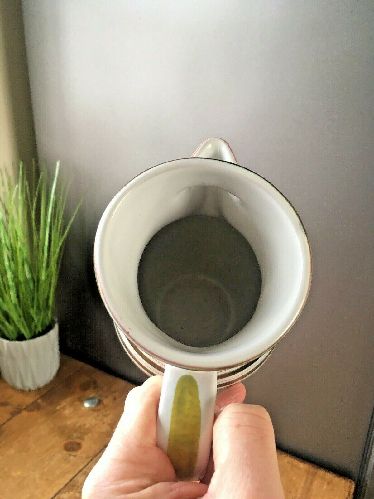 Mid Century Stig Lindberg Gustavsberg Swedish Pottery Striped Faience Coffee Pot photo buy