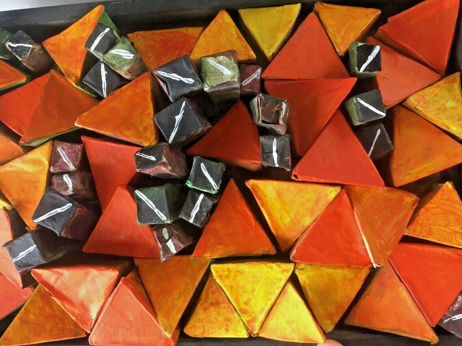 Small 3d Painting Wall Art Geometric Shapes Abstract Mcm Mid Century 60's Style photo buy