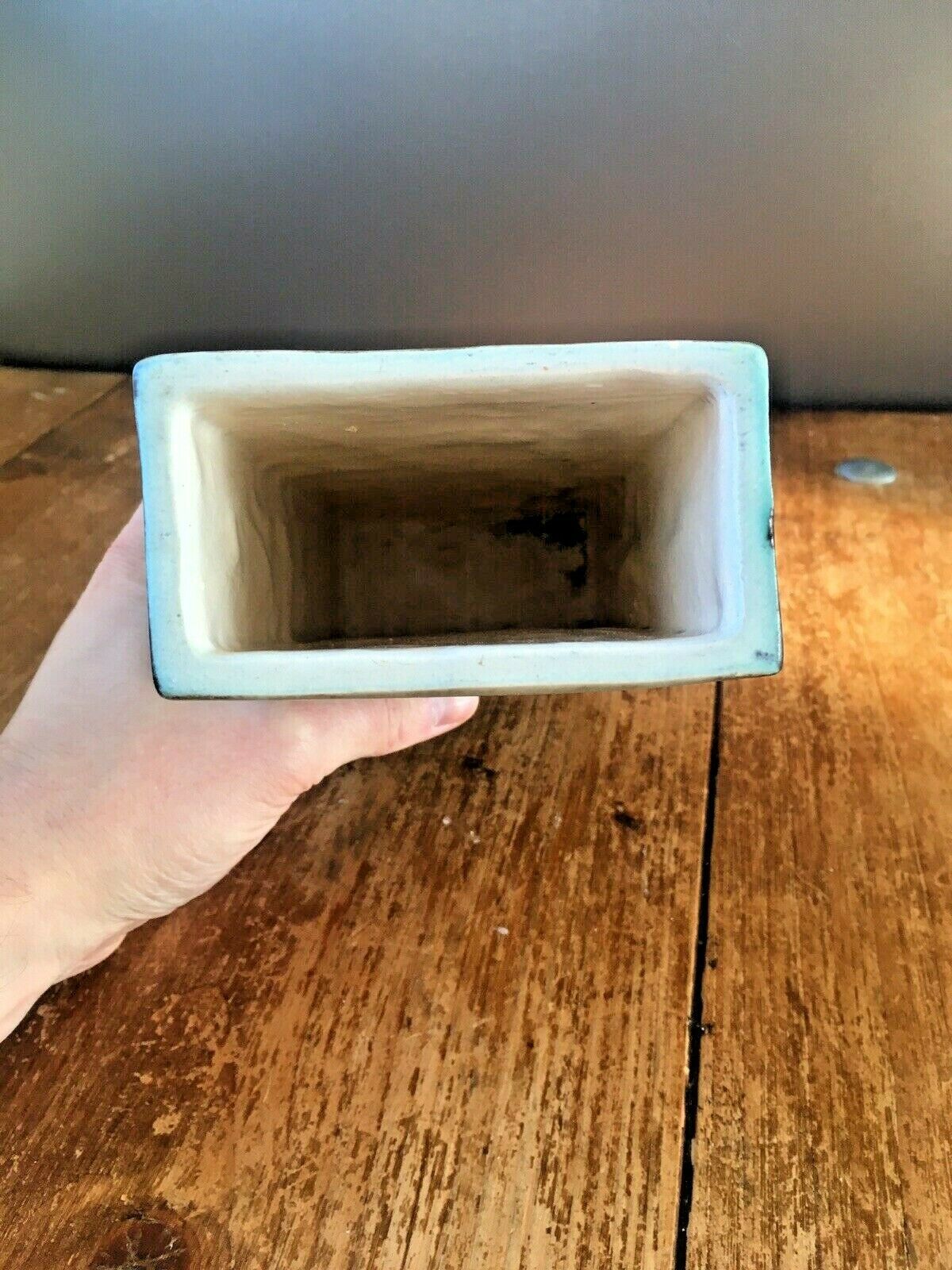 photo furniture Rare C1973 Tremaen Pottery Abstract Textured Geevor Slab Vase 70's Mid Century