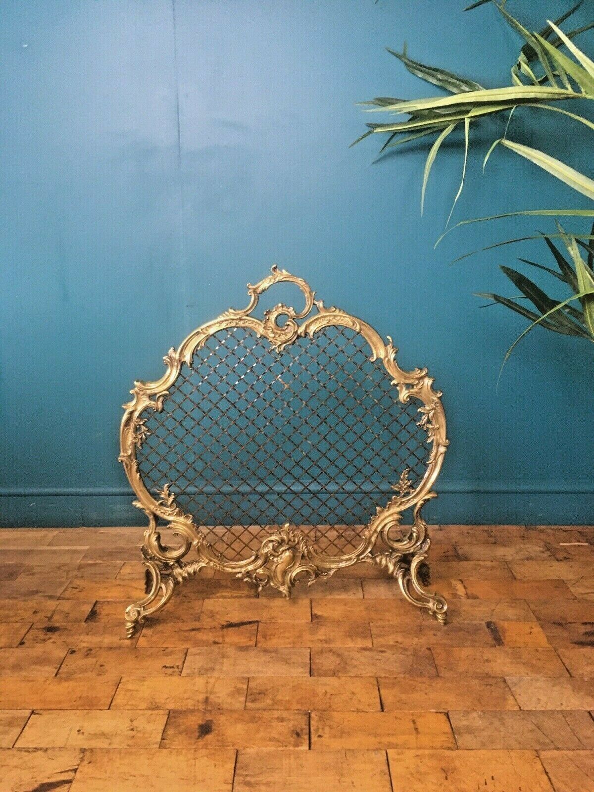 Superb Antique C1860 Charles Casier French Rococo Fire Guard Screen Firewall