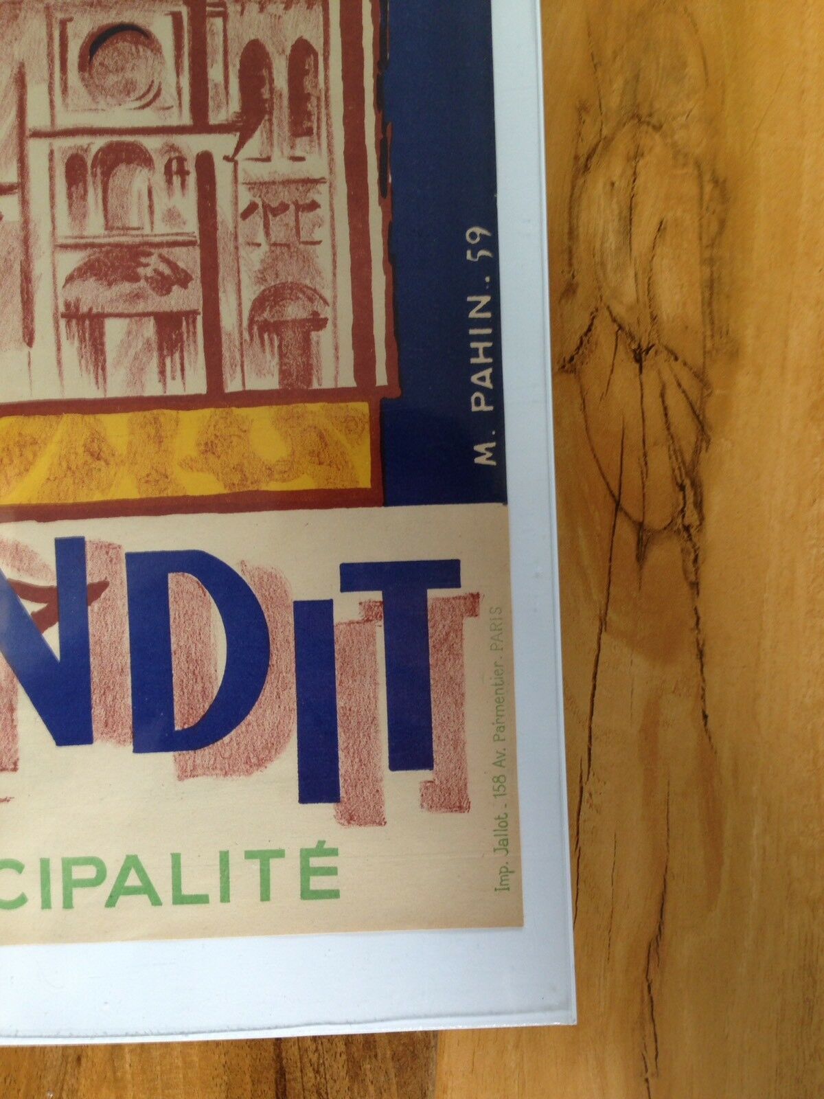 Large Unframed Original C1959 Saint Denis Foire Du Lendit French Poster Paris Mid Century photo vintage