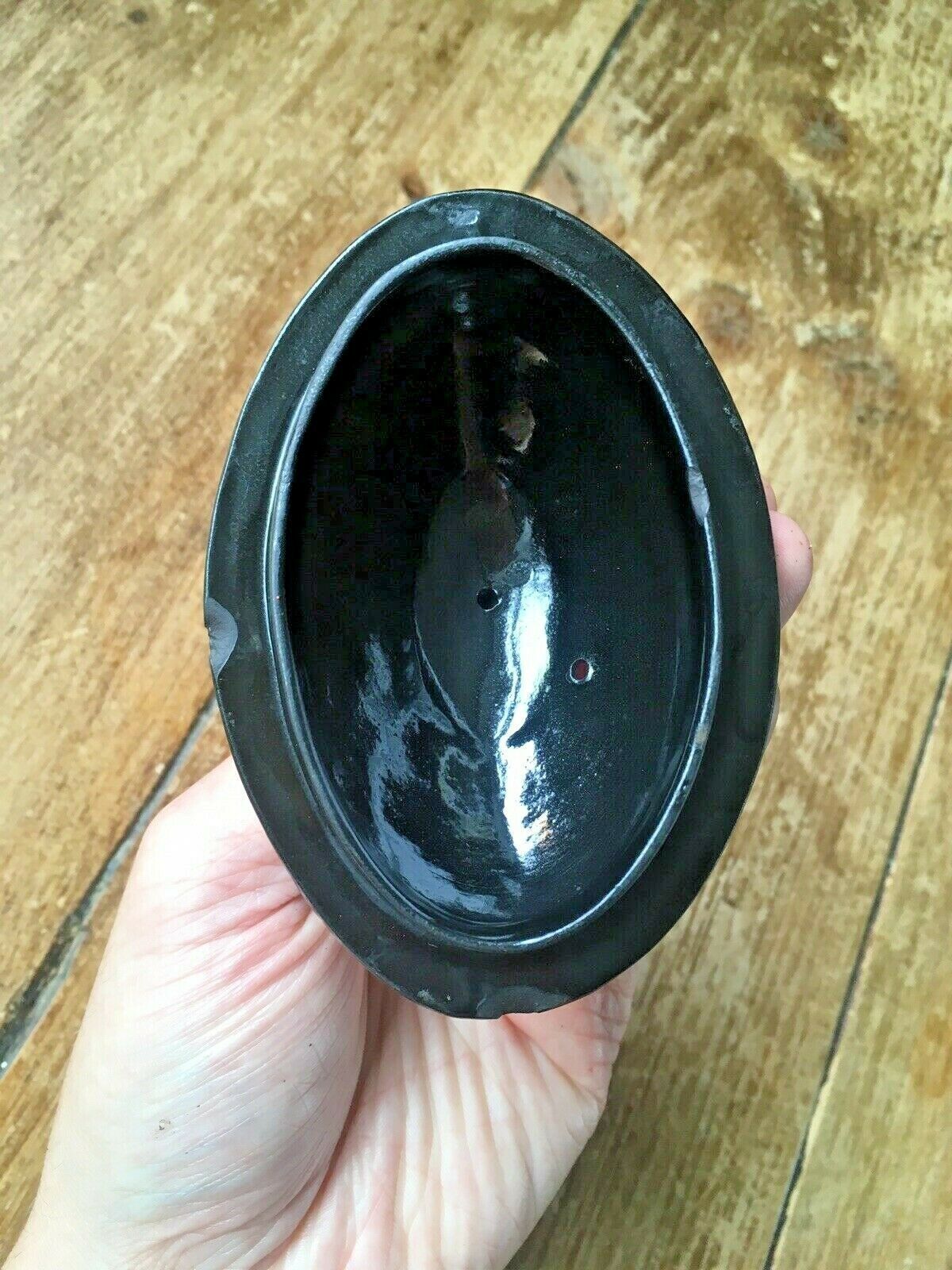Home Decor Rare Early 19th Century Black Basalt Neoclassical Leaves Teapot Castleford Style photo