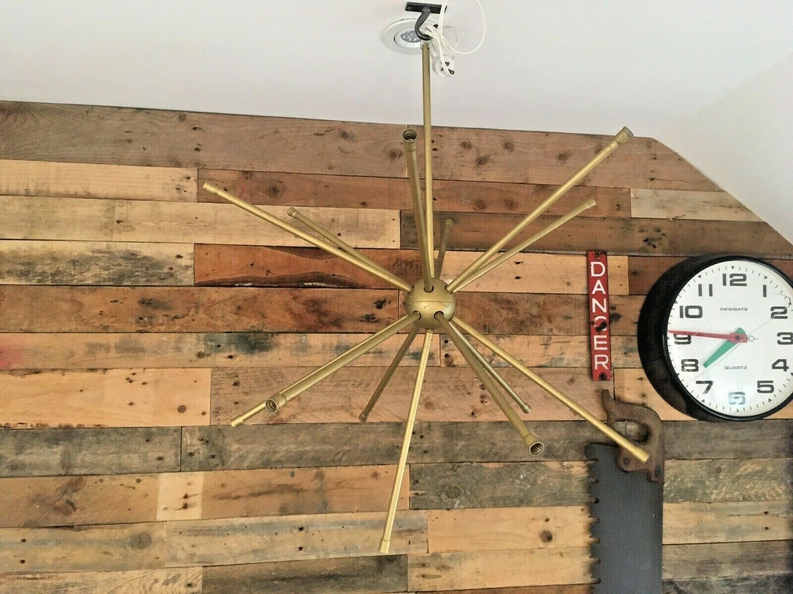 Sputnik Atomic Gold Plastic Ceiling Chandelier Light