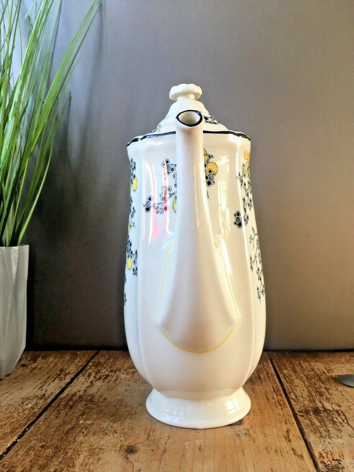 Rare Art Deco Royal Doulton Carnival Pattern Floral Coffee Pot photo furniture