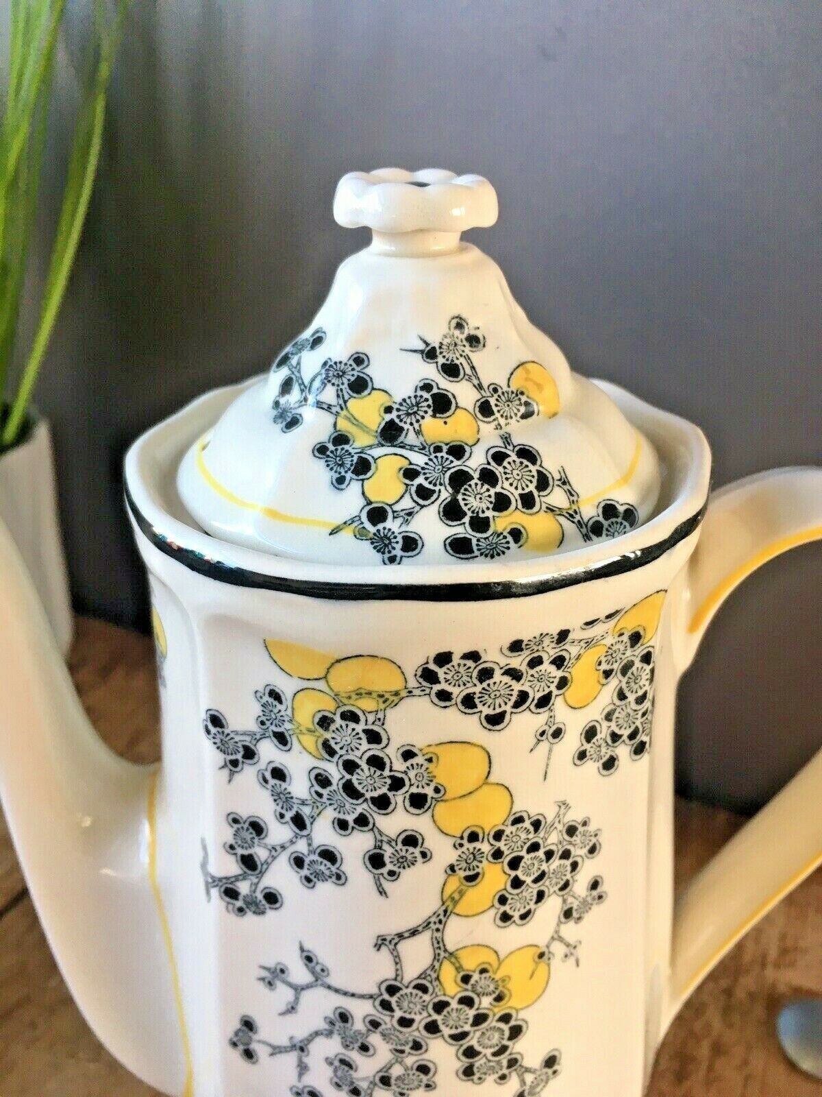 Rare Art Deco Royal Doulton Carnival Pattern Floral Coffee Pot photo vintage