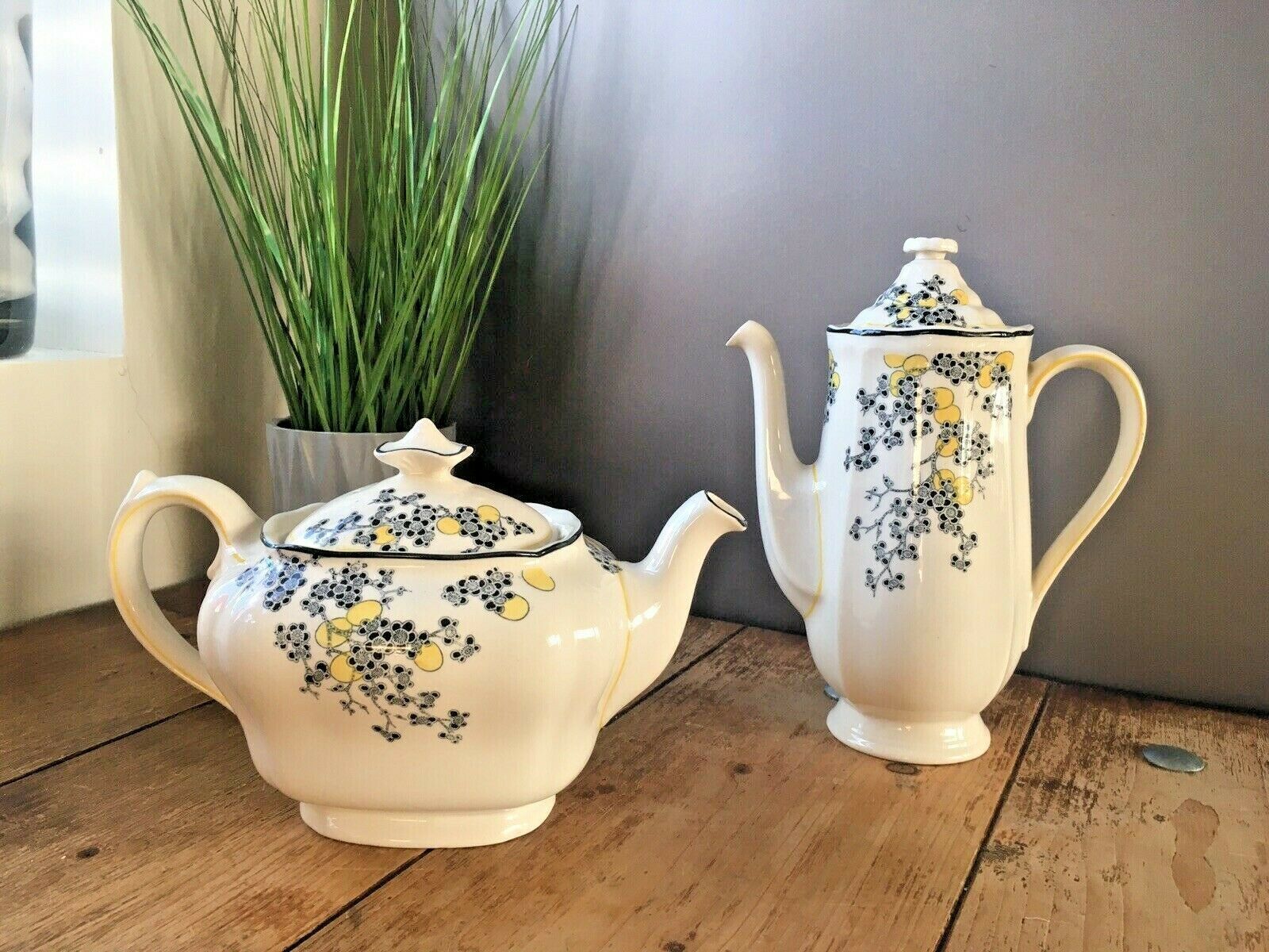 photo for sale Rare Art Deco Royal Doulton Carnival Pattern Floral Coffee Pot