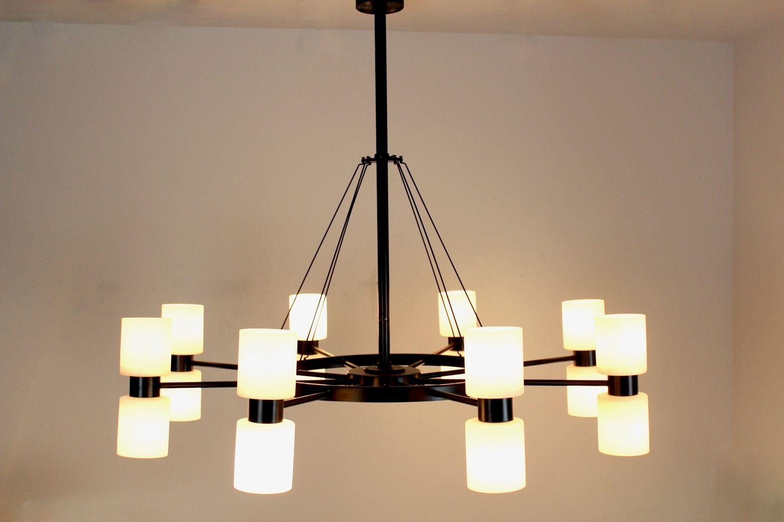 photo furniture Sixteen Light Chandelier 'Zonnewende' By J.W. Bosman For Raak Amsterdam, 1965