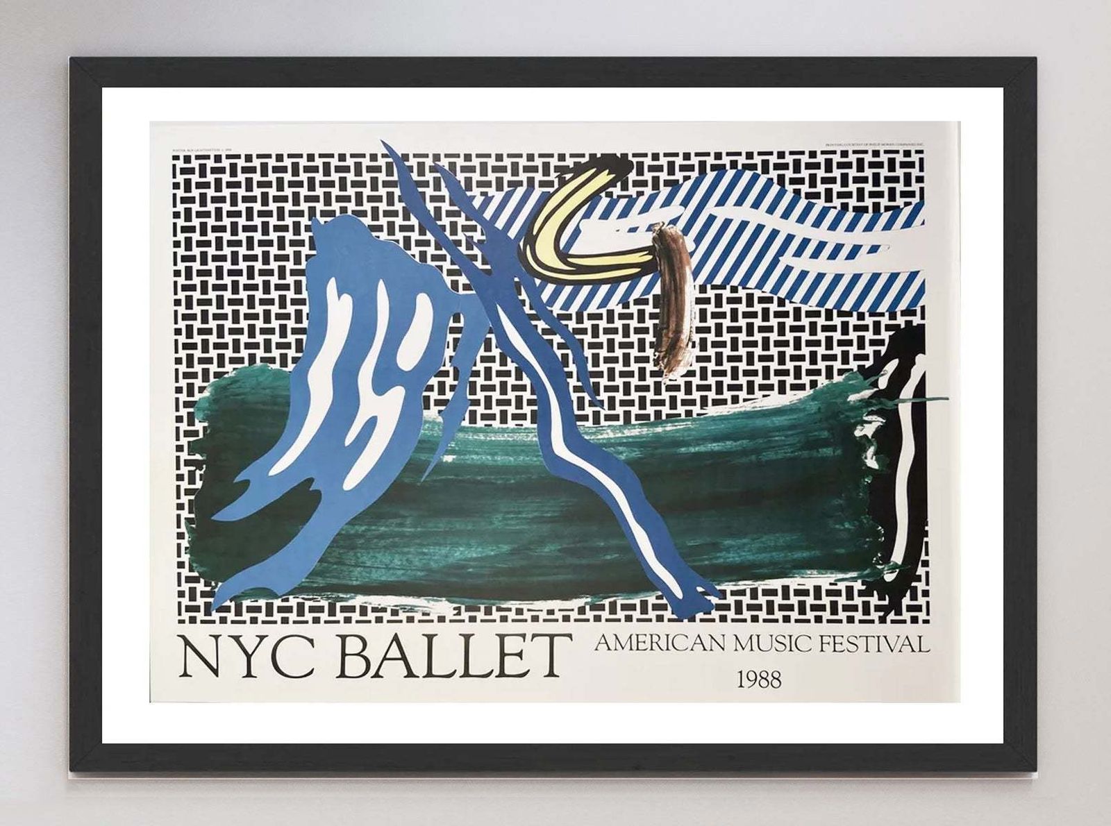 Roy Lichtenstein   American Music Festival   New York City Ballet, Original Vintage Poster photo furniture