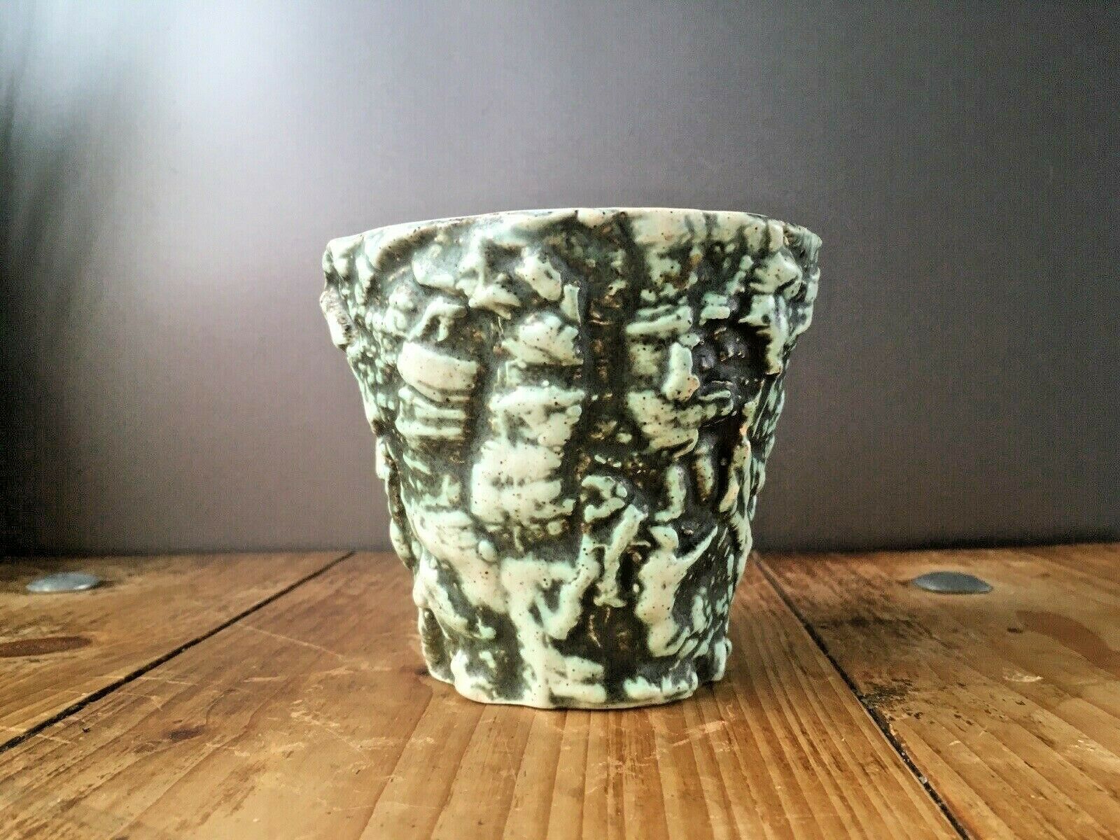 1960's Kroon L'ancora Kroonenberg Dutch Fat Lava Pottery Planter Plant Pot Mcm photo buy