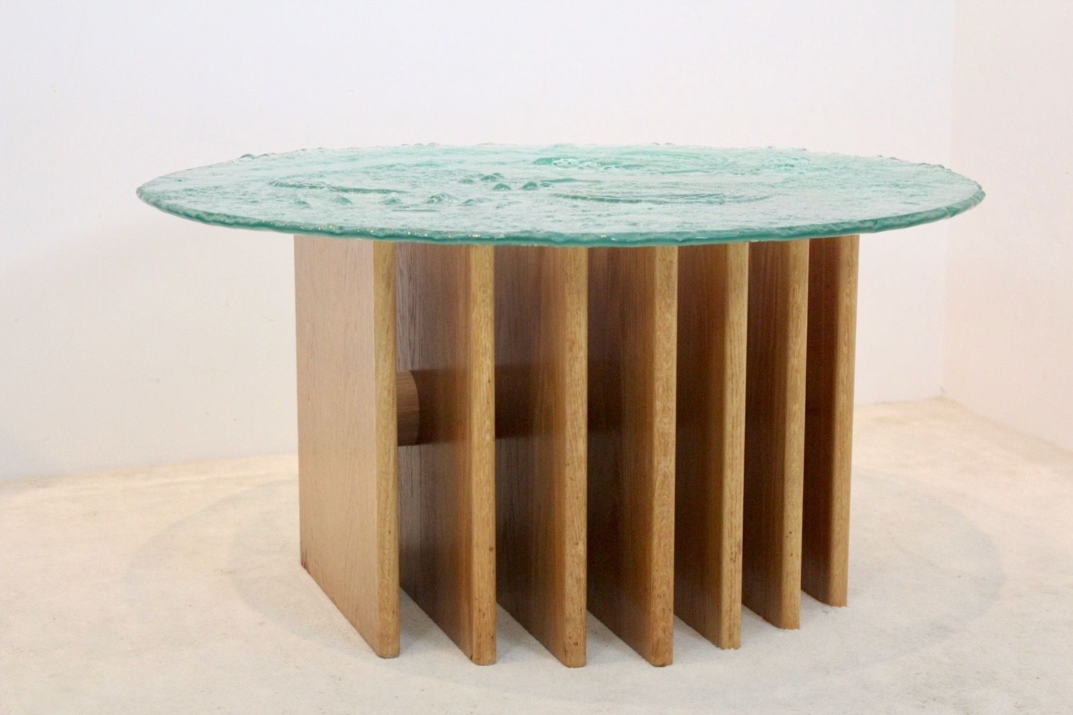Furniture Heinz Lilienthal Sculptural Glass Top Coffee Table photo