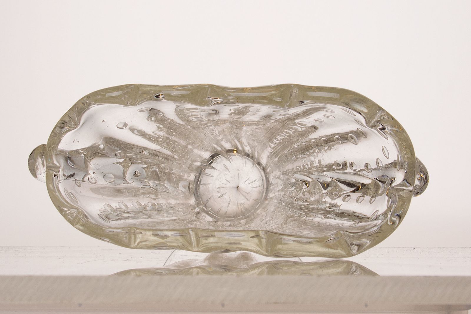 Vase In Venetian Crystal Glass Barovier And Toso   Murano 1930s photo buy