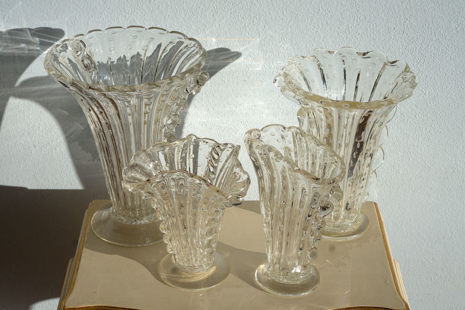 photo furniture Vase In Venetian Crystal Glass Barovier And Toso   Murano 1930s