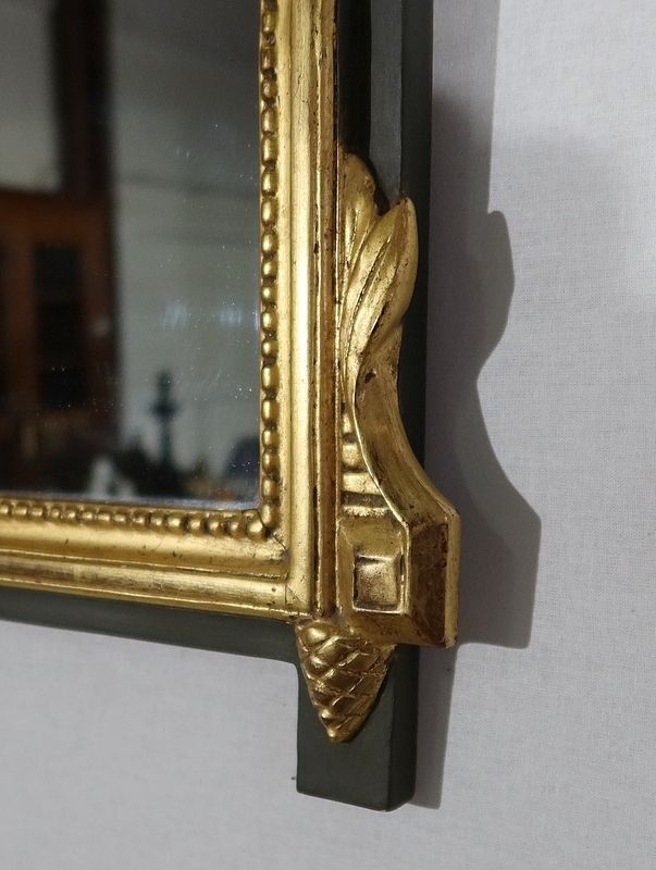 Golden Wood Mirror, Louis XVI Style, Early 20th Century photo vintage