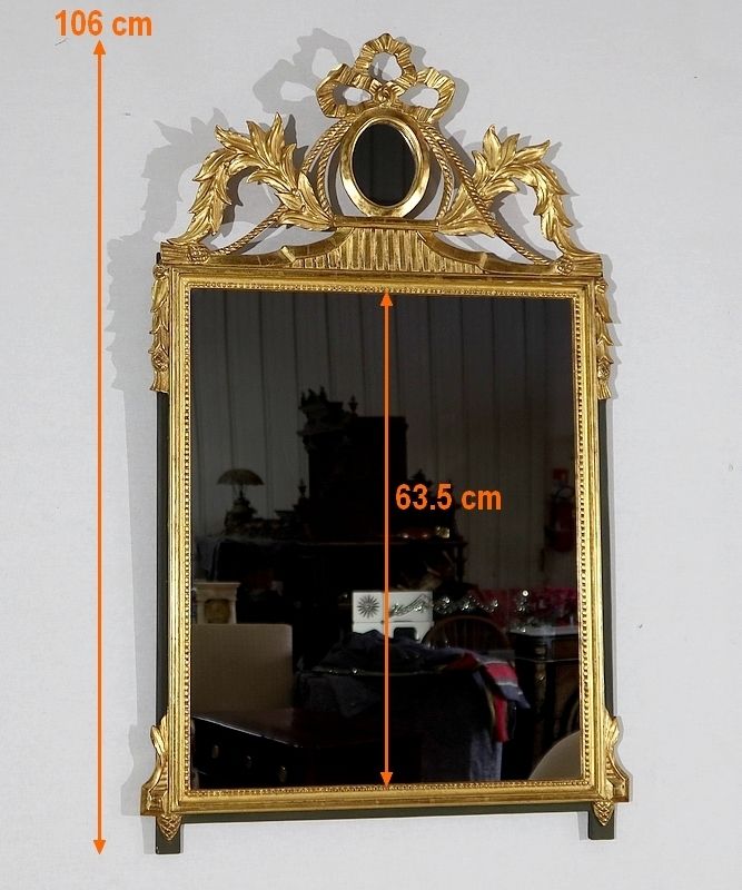 photo furniture Golden Wood Mirror, Louis XVI Style, Early 20th Century