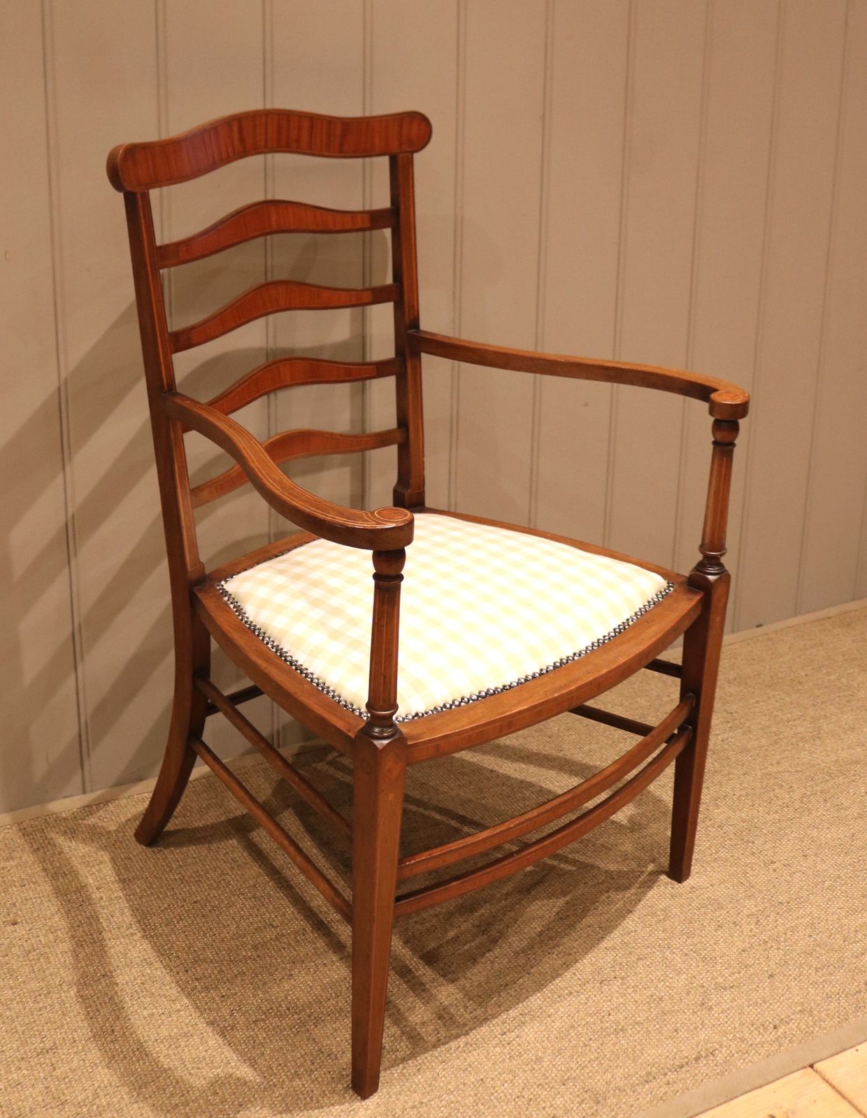 Edwardian Mahogany Armchair, 1910s photo 285.0