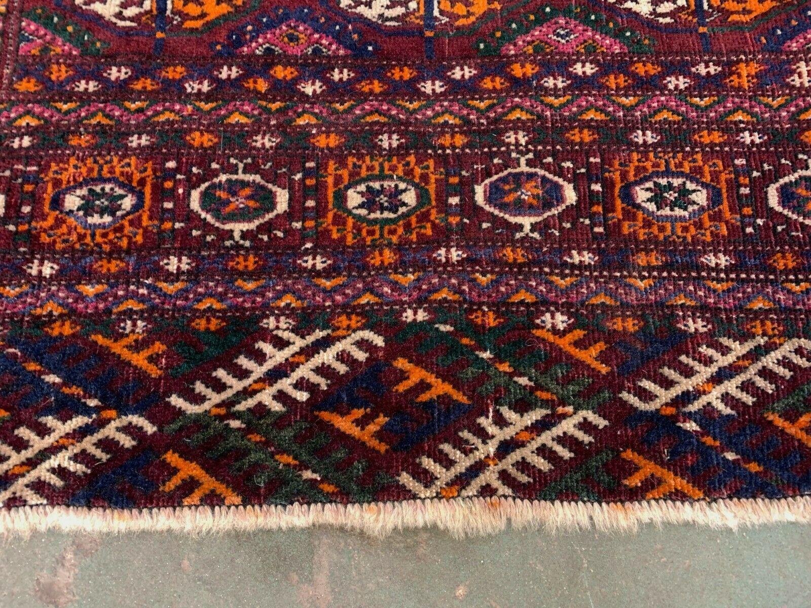 Antique Turkmen Tekke Rug, 144x97 Cm Turkoman Bokhara Red Black Beige photo Textiles