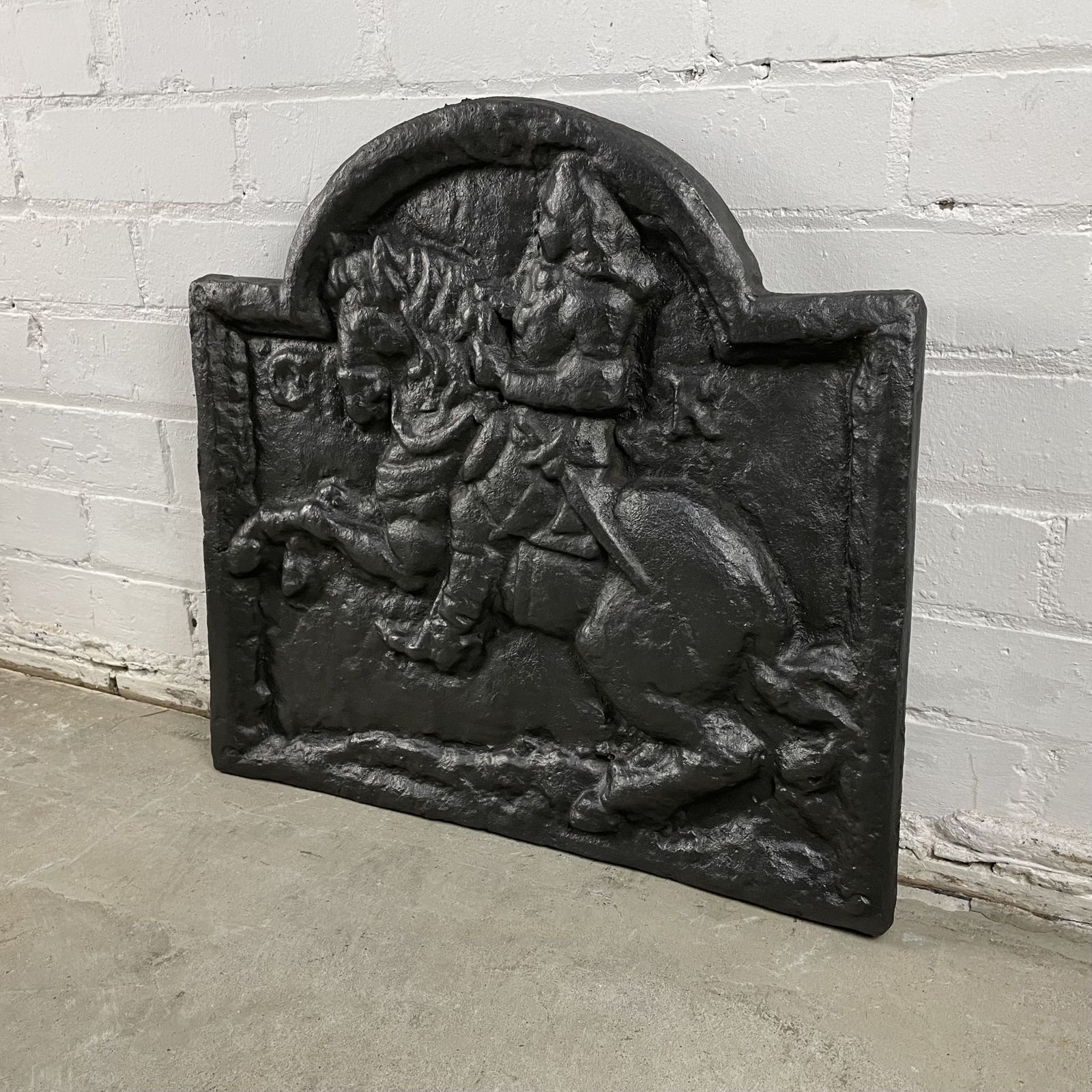 Small Antique Cast Iron Fire Back photo furniture