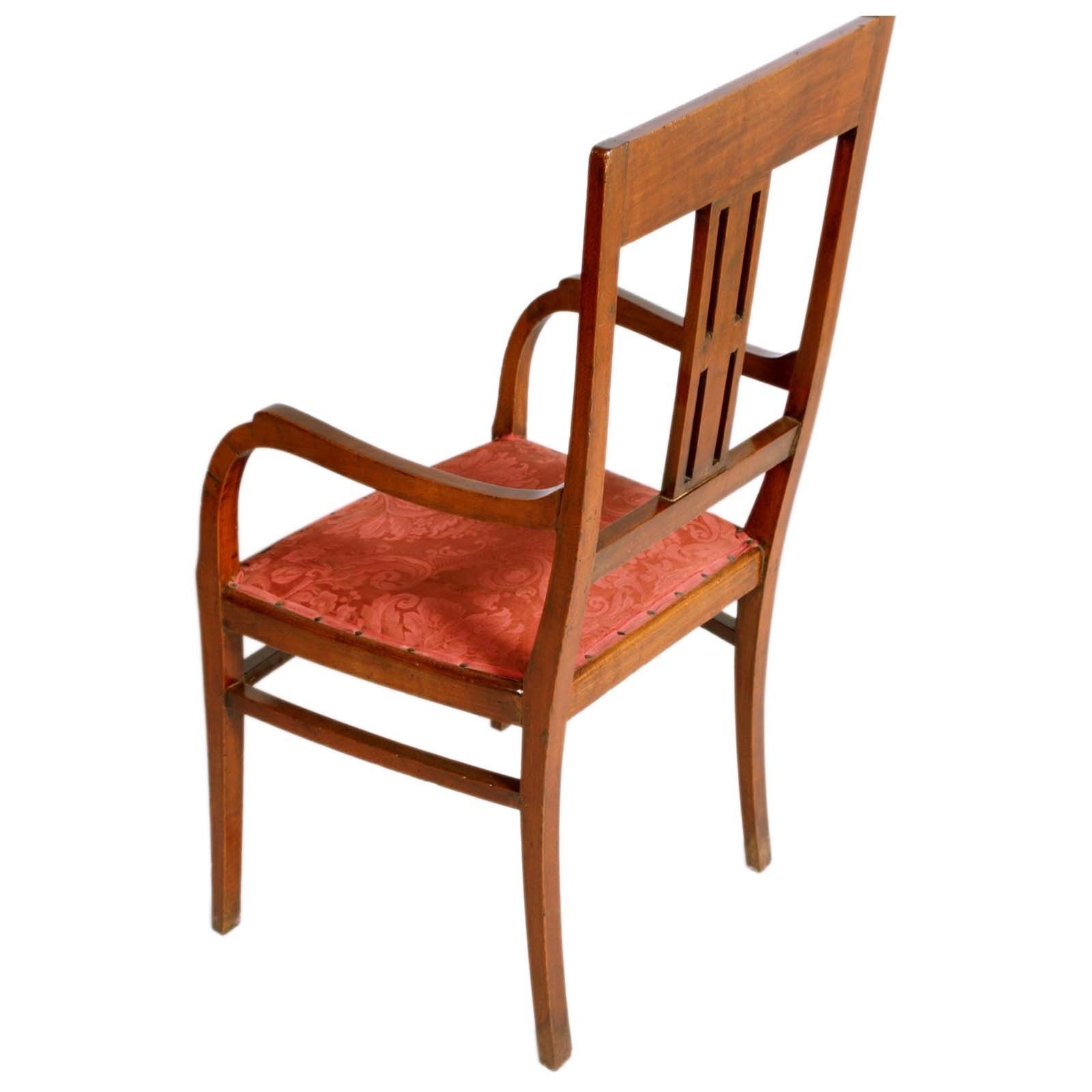 Austrian All Original Josef Hoffmann Wiener Werkstätte Armchairs, Wood Of Walnut photo for sale
